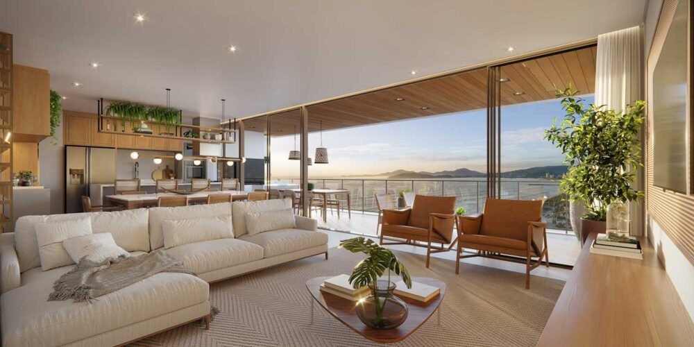 Living Integrado do Belvedere Beach House