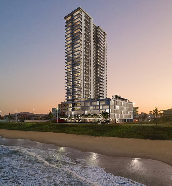 Torres do Farol da Barra Home Club visto do mar