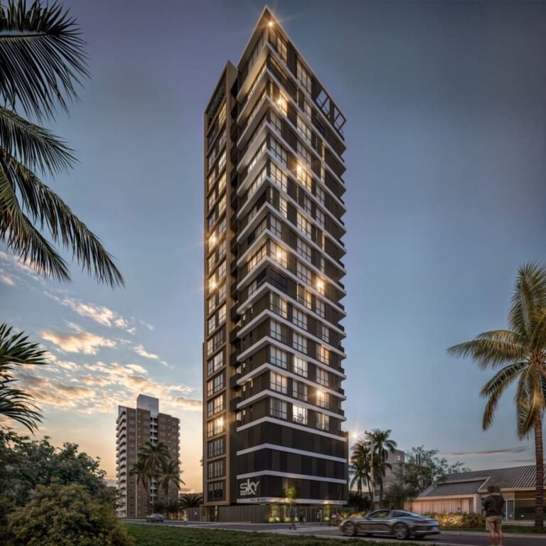 Torres do Sky Rooftop ao entardecer